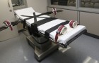The gurney in the the execution chamber at the Oklahoma State Penitentiary is pictured in McAlester, Okla. (AP)